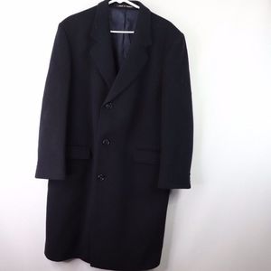 Vintage 80s Austin Arnold Mens 44 Wool Trench Coat